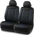 Skechers Car Seat Covers,Piping Luxury Faux Seat Covers,Waterproof Anti Slip Car Seat Protector Front Seats,Car Accessories Airbag Universal Fit for Most Cars,Vans,Trucks,SUV,Blue
