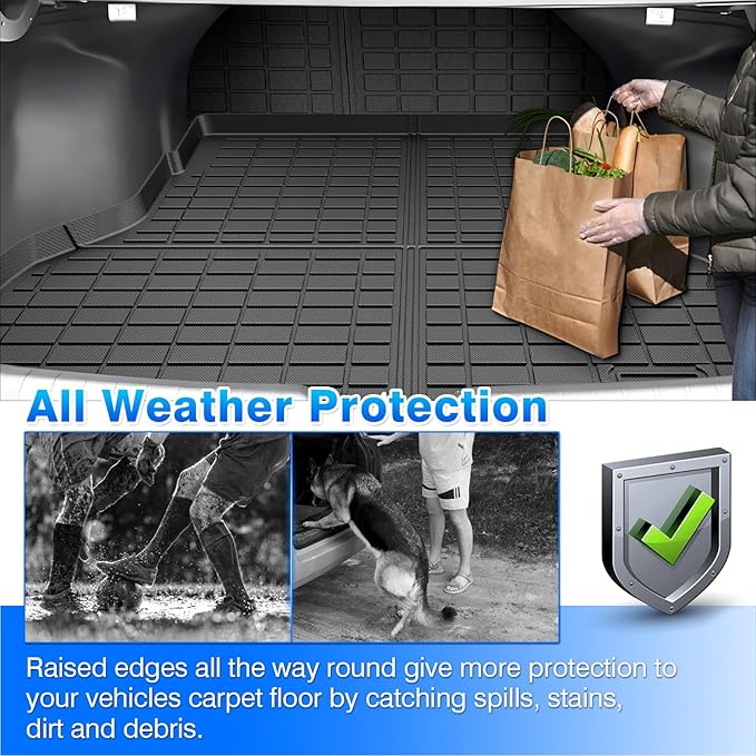 K4 Floor Mats - Car Mats for Kia K4 5 Seats 2025, All Weather Floor Mats and Cargo Liner for K4 Accessories, Heavy Duty Rubber Mats, Car Accessories