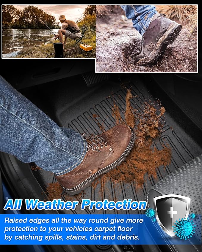 Cartist Floor Mats & Cargo Liner Custom Fit for Mitsubishi Eclipse Cross 2018 2019 2020 Accessories All Weather Cargo Liners Carpet Protection TPE Odorless