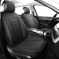 Vankerful Leather Seat Covers for Cars,Car Seat Covers Front Seats Only,Automotive Seat Covers for Trucks,SUV,Leatherette,Universal Fit,Vehicles Seats Cushions(Front Pair,Black)