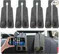 MROUEN 4 PCS Car Seat Back Storage Hooks, Car Hooks Purses and Bags Cute, Leather Seat Hooks, Purse Holder & Mobile Phone Holder, Bag, Purse Hanger