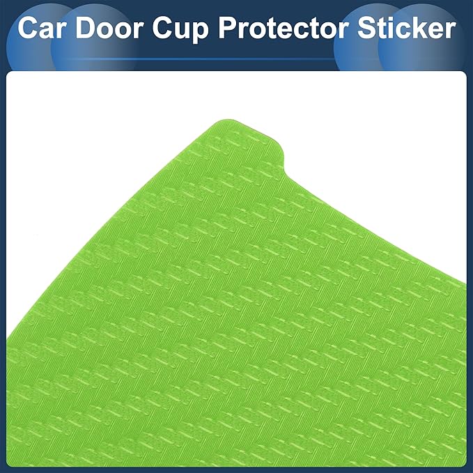 3D Car Door Handle Scratch Protector, 84x94mm Removable Magnetic Car Door Handle Protective Film Green, 4 Pcs