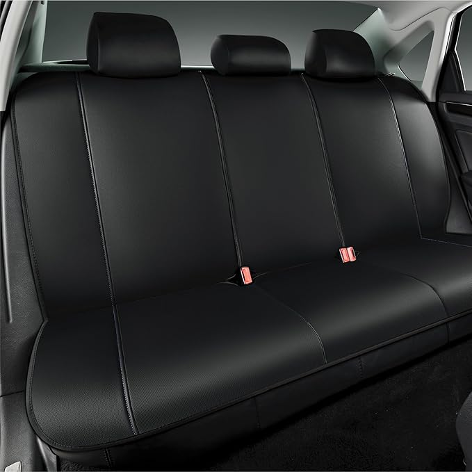 Road Comforts Car Seat Covers, Breathable Leather Seat Covers, Car Seat Covers Full Sets Airbag Compatible, Automotive Seat Covers for Most Cars, Vans, Trucks, SUV - Blue