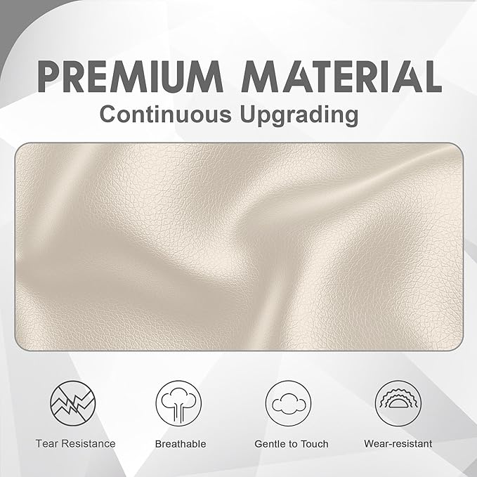 JGDL Car Seat Covers for Subaru Crosstrek 2016-2026, 5 Piece Set Nappa Leather Non-Slip Seat Protectors, Breathable Seat Cover Set. (Standard 5 Seats, Beige)