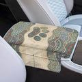 Tupalatus Mandala Flowers Car Center Console Cover Soft Paw Universal Armrest Cover Car Accessories Interior with 2 Storage Bags Easy Installation Universal Fit for Car SUV Trucks