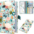 DMLuna Car Registration and Insurance Holder, Leather Vehicle Card Document Glove Box Organizer, Auto Truck Compartment Accessories for Essential Information, Driver License Cards, Hill Flower