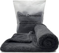 Detail Demands Extra Large Car Drying Towel - 1400 GSM Edgeless Twisted Loop Design - 70/30 Blend Microfiber Towels for Cars, Trucks, SUVs - Superior Absorption, Streak-Free - 24" x 36", Black