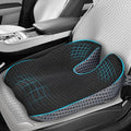 Ajiteogy Car Seat Cushion, Memory Foam Car Wedge Seat Cushion for Driving, Height Booster & Posture Support, 4D Mesh Seat Pad with Adjustable Straps - Universal Fit for Car, Truck, Vehicle