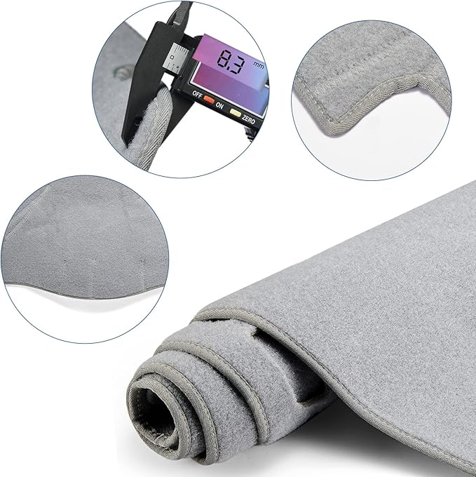 Dashboard Dash Cover Mat Carpet Compatible with 07-14 Chevy Tahoe Suburban Denali Avalanche GMC Yukon/XL,07-13 Chevy Silverado Sierra Without Dash Speaker and Only One Glove Box(Airbag box can open)