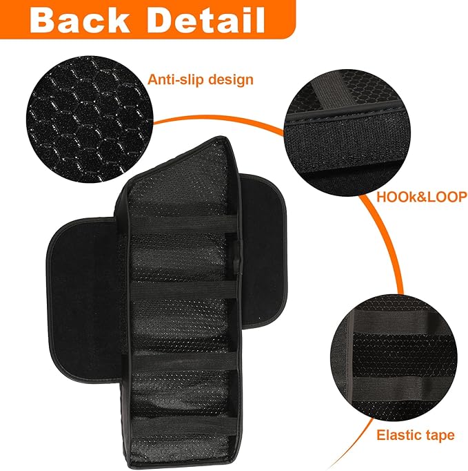 Center Console Armrest Cover for Toyota Camry 2018-2024 Accessories Arm Rest Pad Console Cushion Lid Middle Console Protector Black Leather with Pockets