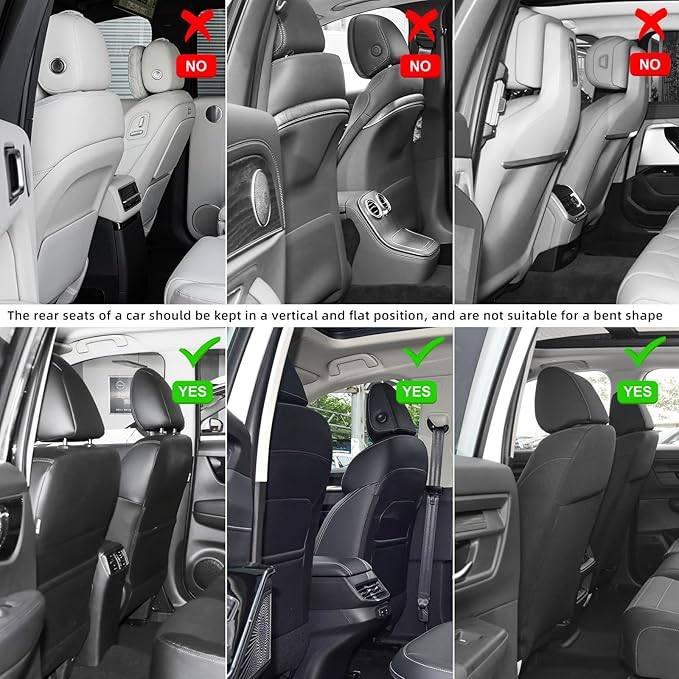 TAIKOO Seat Back Protector,Preventing the Impact of Children Stepping on the Seat Backrest,Beautiful appearance and easy to clean,black (Brown-2 psc)