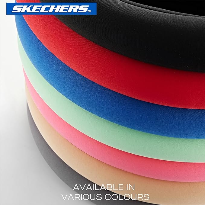 Skechers Pink Steering Wheel Cover, Memory Foam Car Steering Wheel Cover,14.5-15inch Anti-Slip Safety Comfortable Desgin, Universal Accessory for Diverse Cars, Truck,SUV (Black & Pink)