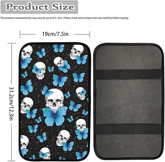 Biyejit Car Center Console Armrest Cushion Cover Pad Car Interior Decor Accessories Universal Fit for Sedan, Truck, SUV