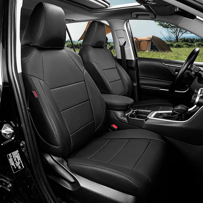coverdream Corolla Cross Leather Seat Covers Custom Fit for 2023-2026 Toyota Corolla Cross Hybrid S,SE,XSE,Nightshade SUV,Fully Covered,Luxury Waterproof Car Seat Protector(Full Set,Black)