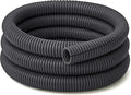 Electriduct Split Wire Loom Tubing Polyethylene Corrugated Flexible Conduit - 3/8" Nominal Size - 20 Feet - Gray