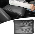 Center Console Heighten Cover Universal Leather Memory Foam Armrest Booster Pad Arm Rest Storage Box Protector for Cars, SUVs, Trucks Car Interior Accessories (Black)