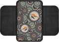 Boho Mandala and Turtle Print Car Armrest Cover Breathable Auto Center Console Pad with 2 Storage Bags Anti-Slip Car Armrest Cover Cushion Universal Fit for Sedan Truck SUV