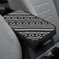 Bohemian Universal Armrest Cover Pad, Car Center Console Cushion, Boho Ethnic Style Auto Armrest Decorative Pad with Elastic Straps, Car Arm Rest Cover Protector for Vehicles (Armrest Cover-B)