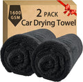 BIBOKLTIY 2-Pack Double Sided Car Drying Towel(28"x36"),1600 GSM Super Absorbent Microfiber Drying Towels for Cars,Streak-Free,Scratch-Free,No Water Spots,Machine Washable