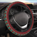 Red Southwestern Steering Wheel Cover for Women Men Girls, Universal 15 Inch Anti Slip Steering Wheel Protector Car Accessories Interior for Auto Truck SUV