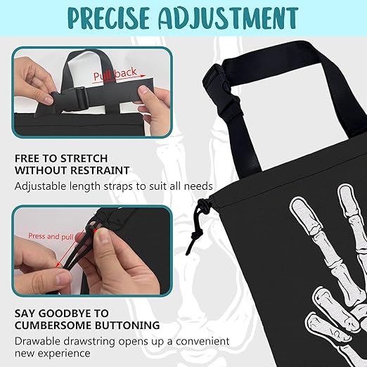 KXWQTRDD Car Garbage Bag Skeleton Hand Peace Sign Drawstring Car Trash Bag Hanging for Back Seat with Adjustable Buckle Canvas Vehicle Trash Can Easy-to-Install
