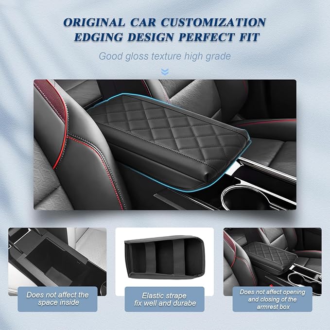 BIBIBO 2025 2026 Chevy Equinox Center Console Cover for 2025-2026 Chevy Equinox (LT/RS/ACTIV) Arm Rest Cover 2025 Chevrolet Equinox Accessories 2025 2026 Chevy Equinox Armrest Cover