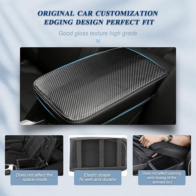 BIBIBO for Chevy Blazer 2023 Accessories 2023 Blazer Center Console Armrest Cover for 2019 2020 2021 2022 2023 Blazer Console Lid,2023 Blazer Arm Rest Pad Seat Box Cover, 2023 Blazer Arm Rest Cover