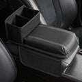 JEYODA Upgraded Car Armrest Cover,Premium Leather Car Armrest Cover Cushion with Storage Holder, Caddy for car (black)