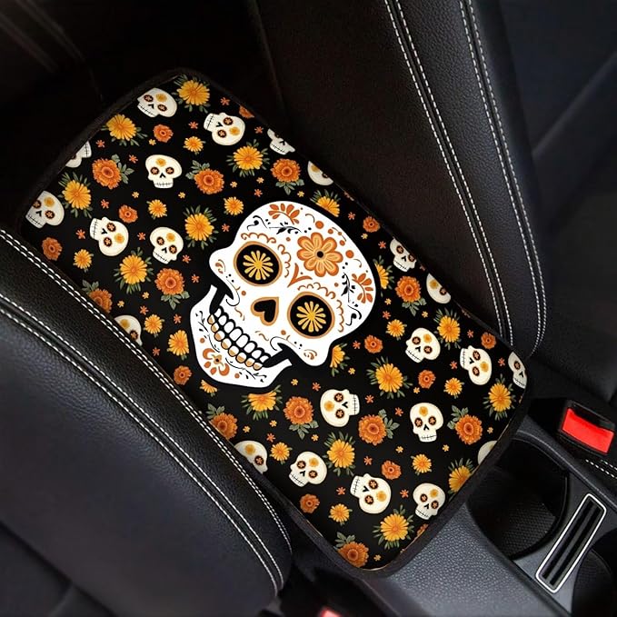 Biyejit Car Center Console Armrest Cushion Cover Pad Car Interior Decor Accessories Universal Fit for Sedan, Truck, SUV