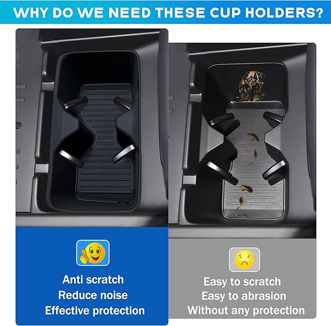 Cup Holder Insert & Wireless Charging Mat for Hyundai Santa Fe 2026 2025 2024 Accessories Center Console Cup Holder Organizer Non-Slip Wireless Charger Cover Protective Pad 2PCS for 2024 Santa Fe