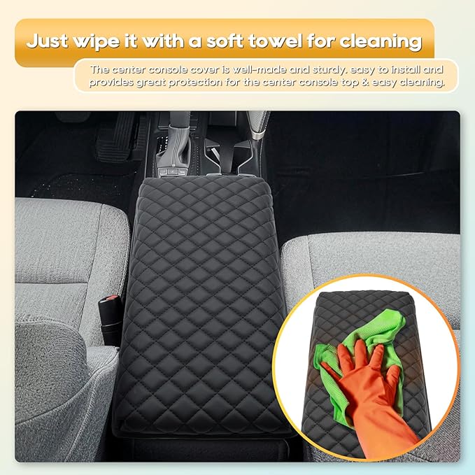 LFOTPP Armrest Cover for 2025-2026 Toyota Camry (LE/SE/XLE/XSE) Toyota Camry Accessories Center Console Cover Arm Rest Protector Middle Lid Pad Protector PU Leather, Anti-Scratch,Non-Slip