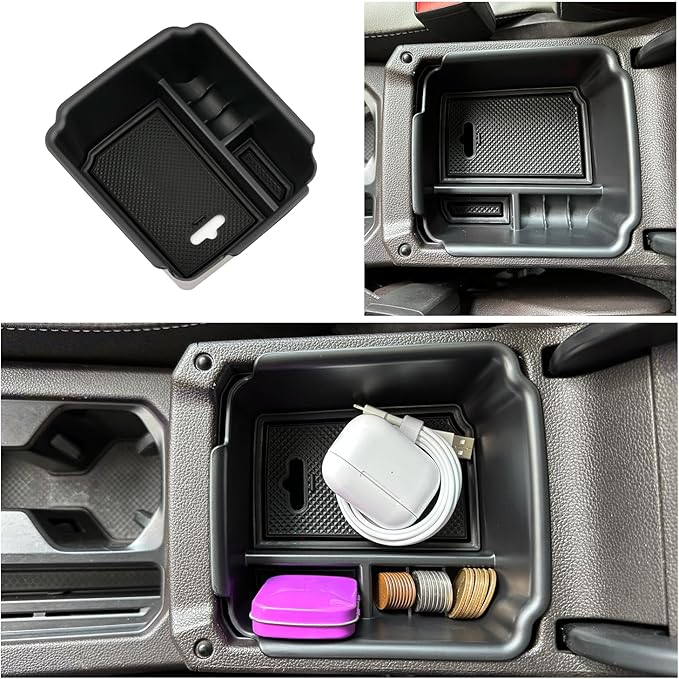 Ruiya 2026 Taos Center Console Organizer for VW Taos 2026 Accessories ABS Material Armrest Console Organizer Compatible with (2022-2026) VW Taos & (2018-2024) VW Tiguan