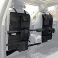 MYDAYS 2 Pack Tactical Seat Back Gun Rack, Camo Front Seat Gun Organizer with Molle Panel Vehicle Gun Holder for Hunting Rifles/Shotguns (Black)