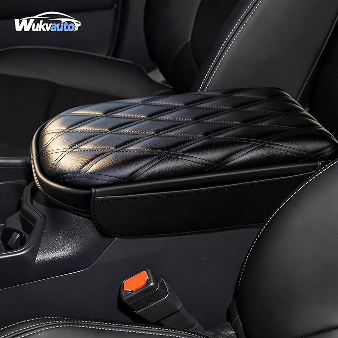 Center Console Cover for 2019-2025 Toyota RAV4 Center Consolce Cover 2025 RAV4 Armrest Cover Cushion Pad for Toyota RAV4 Accessories PU Leather
