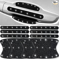 10 pcs Bling Diamond Car Door Handle Stickers, Bling Car Accessories for Women, Universal Rhinestone Crystal Glitter Door Handle Protector Stickers and Decals, Scratch Safety Reflective (Black)