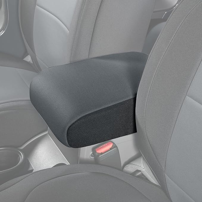 Diver Down Neoprene Center Console Cover - Fits Jeep 2007-2018 JK JKU Wrangler - Cushioned Armrest Cover - Doesn't Burn Your Elbow - Tight Custom Fit - Comfortable Foam Armrest Pad (07-10 Charcoal)
