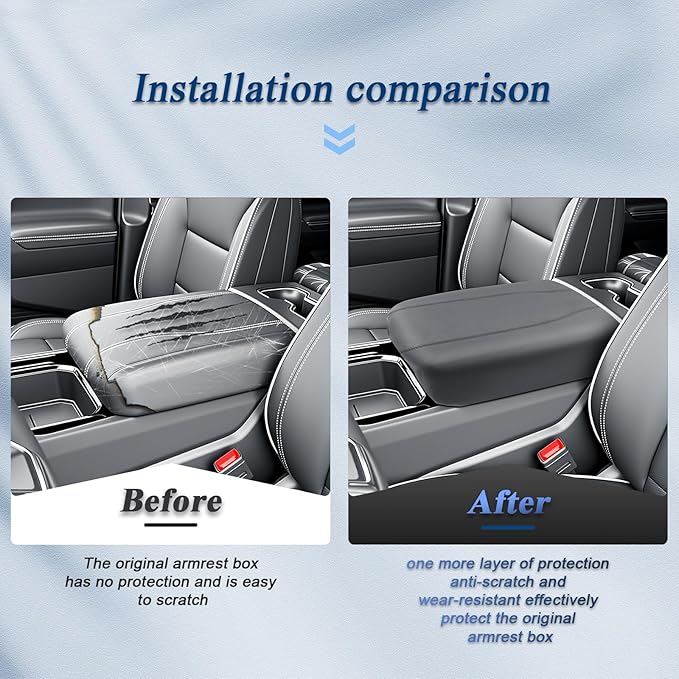 BIBIBO 2024 2025 Silverado EV Center Console Cover for 2024-2026 Chevy Silverado EV Arm Rest Cover 2024 2025 Silverado EV Accessories 2025 Silverado EV Console Armrest