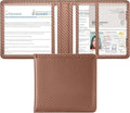 Tavonis Car Registration and Insurance Card Holder，Small Glove Box Organizer for Men and Women，Car and Truck Driver License, Documents, Card Storage Accessories，Brown