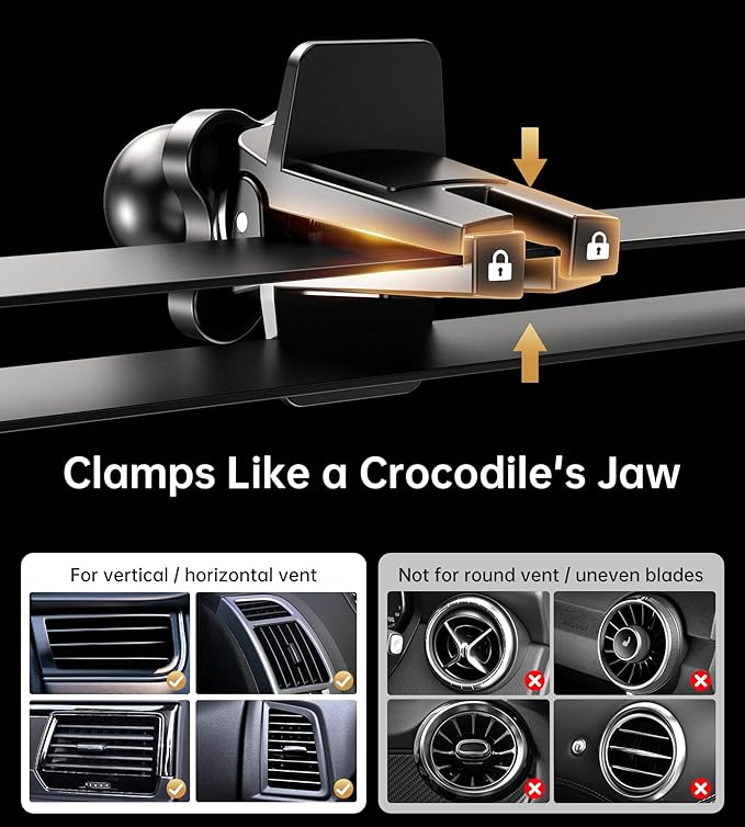 for Magsafe Car Mount Charger 2025 New [Qi2 Certified-15W], 360° Rotatation [Dash & Vent] Wireless Car Charger, for iPhone 17 16 15 14 13 12 Series, for Magnetic iPhone Car Accessories, Black