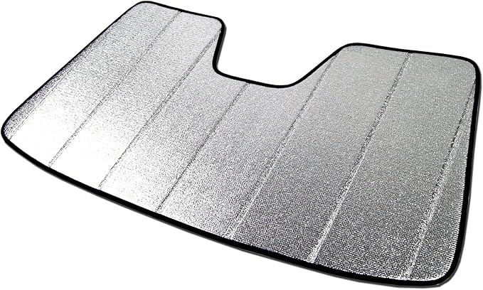 Custom Fit Car Sun Shade Windshield | Sun Visor | Car Window Shades | Fold Up Front Sunshade Visor | Compatible with Audi A4 S4 RS4 2017-2020 | CFS-010-S | Silver & Grey 1-pc Set