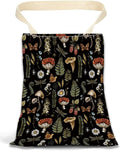 ANKVRP Hanging Car Trash Can Bag - Boho Brown Mushroom Design, Back Seat Organizer for Travel, Camping, Vehicle Accessories