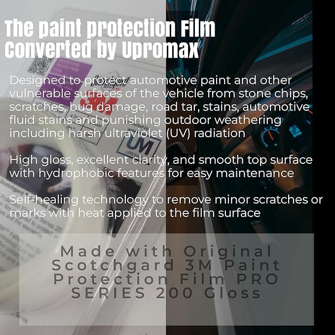 3M-Roll Door Edge Guard Paint Protection Film 0.4" 1" 2" 4" 8" x 240" 5' to 33 Yd, 8mil Impact Areas Scratches Chips Debris Clear Invisible Long-Lasting Resistant UV Gard (1 Inches x 5 YD)