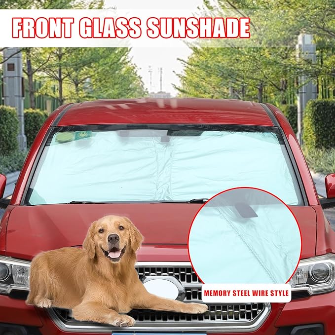 LLKUANG Car Windshield Sun Shade Compatible with Toyota Tacoma 2006-2024 Auto Windshield Sunshades Foldable Blocks UV Rays Sun Visor to Keep Your Vehicle Cool and Damage Free (Style B)