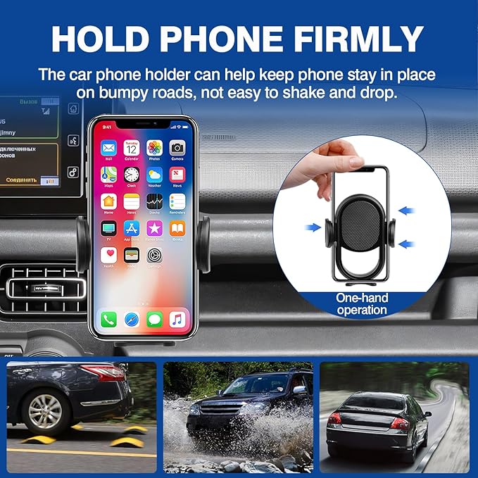Autorder Car Phone Holder for 2019-2025 Suzuki jimny Accessories Phone Mount Cell Phone Car Mount Automobile Phone Stabilizer 360 Degree Rotation