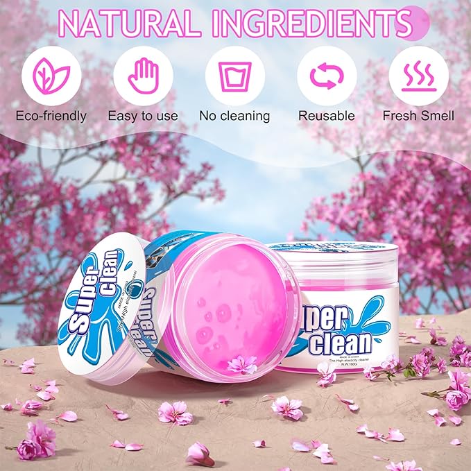 TeSabMi Car Cleaning Gel Car Cleaning Putty Car Putty Car Interior Cleaner Car Slime Car Detailing Kit Car Accessories Gifts for Men Women Stocking Stuffers