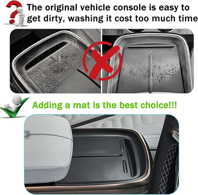 Center Console Wireless Charging Mat for Rivian R1T R1S 2025 2024 2023 2022 Accessories Silicone Non-Slip Charging Protective Pad Phone Charge Area Liner Waterproof Easy Clean Black