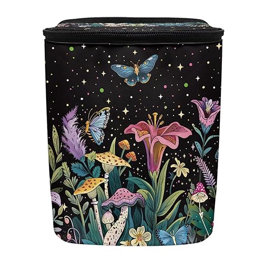 Wildflowers Car Trash Can with Lid Leakproof Trash Bin Leak Proof Lightweight Car Garbage Cans Removable Automotive Accessories for Most Cars SUV Truck SED