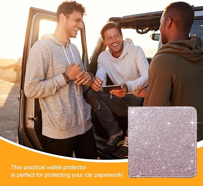 Kewucn Car Registration and Insurance Holder, Leather Auto Glove Box Organizer, Vehicle Compartment Accessories Case for Cards, Driver License & Essential Documents