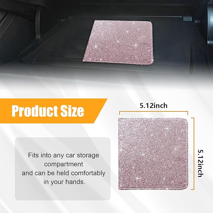 Kewucn Car Registration and Insurance Holder, Leather Auto Glove Box Organizer, Vehicle Compartment Accessories Case for Cards, Driver License & Essential Documents