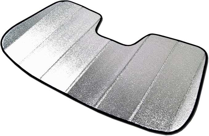 Custom Fit Car Sun Shade Windshield | Sun Visor | Car Window Shades | Fold Up Front Sunshade Visor | Compatible with BMW 3-Series GT F34 2014-2019 | CFS-021-S | Silver & Grey 1-pc Set